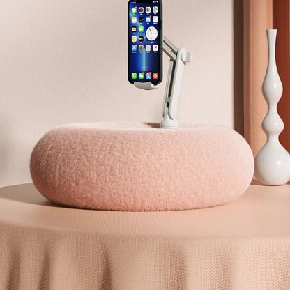 Coussin support tablette et téléphone avec bol à snacks