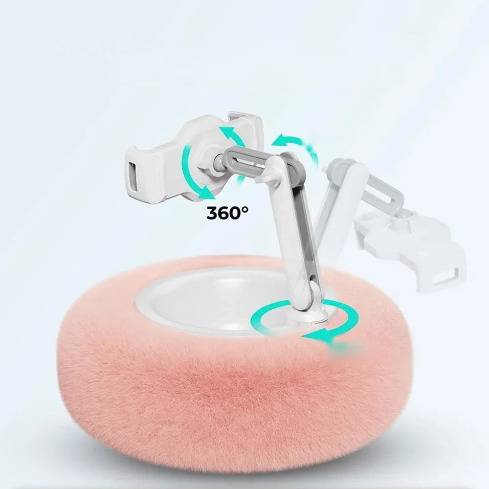 Coussin support tablette et téléphone avec bol à snacks